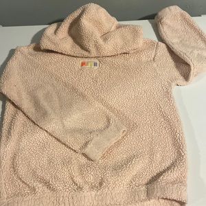 PUMA Pink Sherpa Soft Furry Hoodie Girl’s  size XL 16